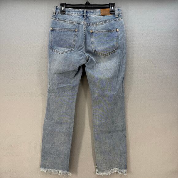 Pol Anthropologie Women's Reckless Boyfriend Distressed Jeans SMP35 Sz.M Preppy - Picture 2 of 16
